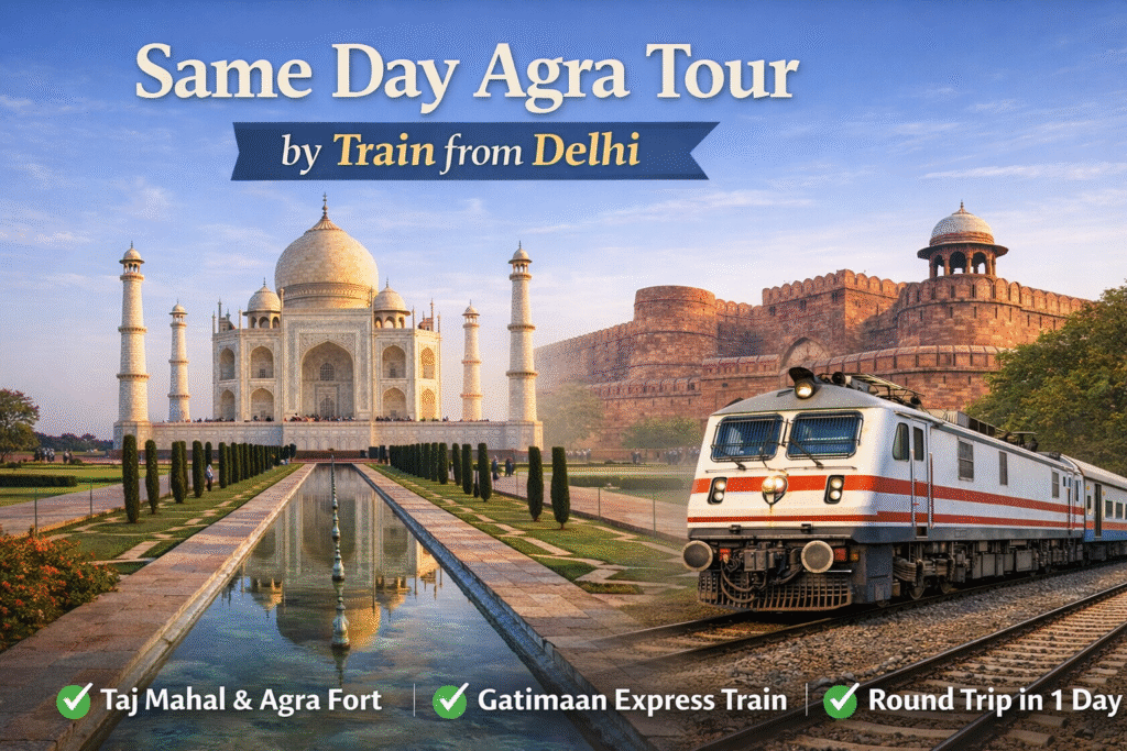 Same Day Agra Tour by Train from Delhi (Gatimaan Express) – Price, Itinerary & Booking 2026
